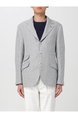 Men's Light Grey Linen Jacket