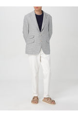 Men's Light Grey Linen Jacket