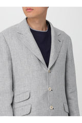 Men's Light Grey Linen Jacket