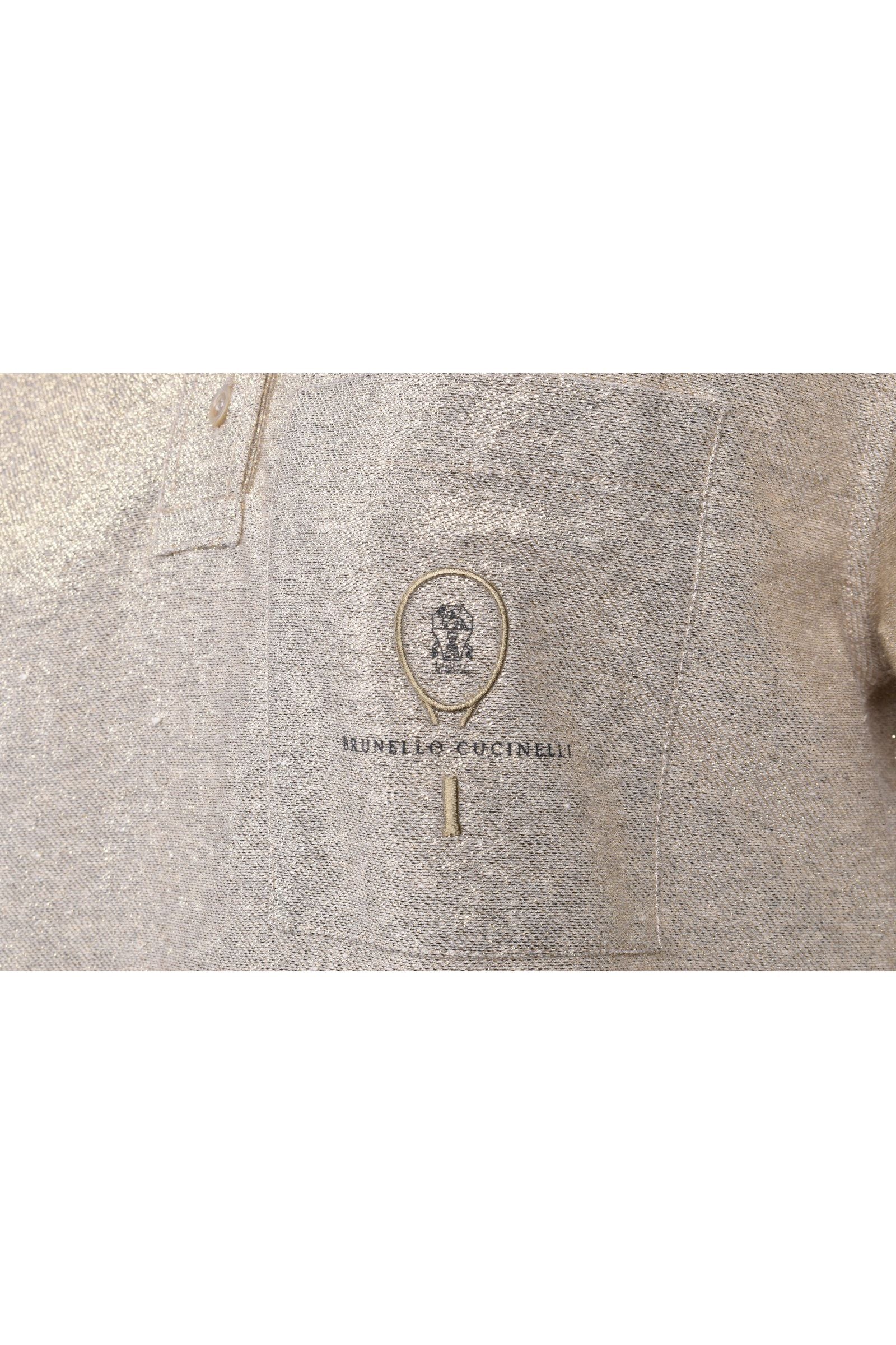 Brunello Cucinelli Women's Light Gold Linen Blend Dress Nwt
