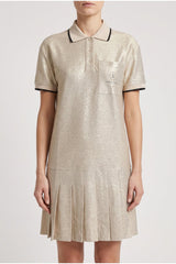 Brunello Cucinelli Women's Light Gold Linen Blend Dress Nwt