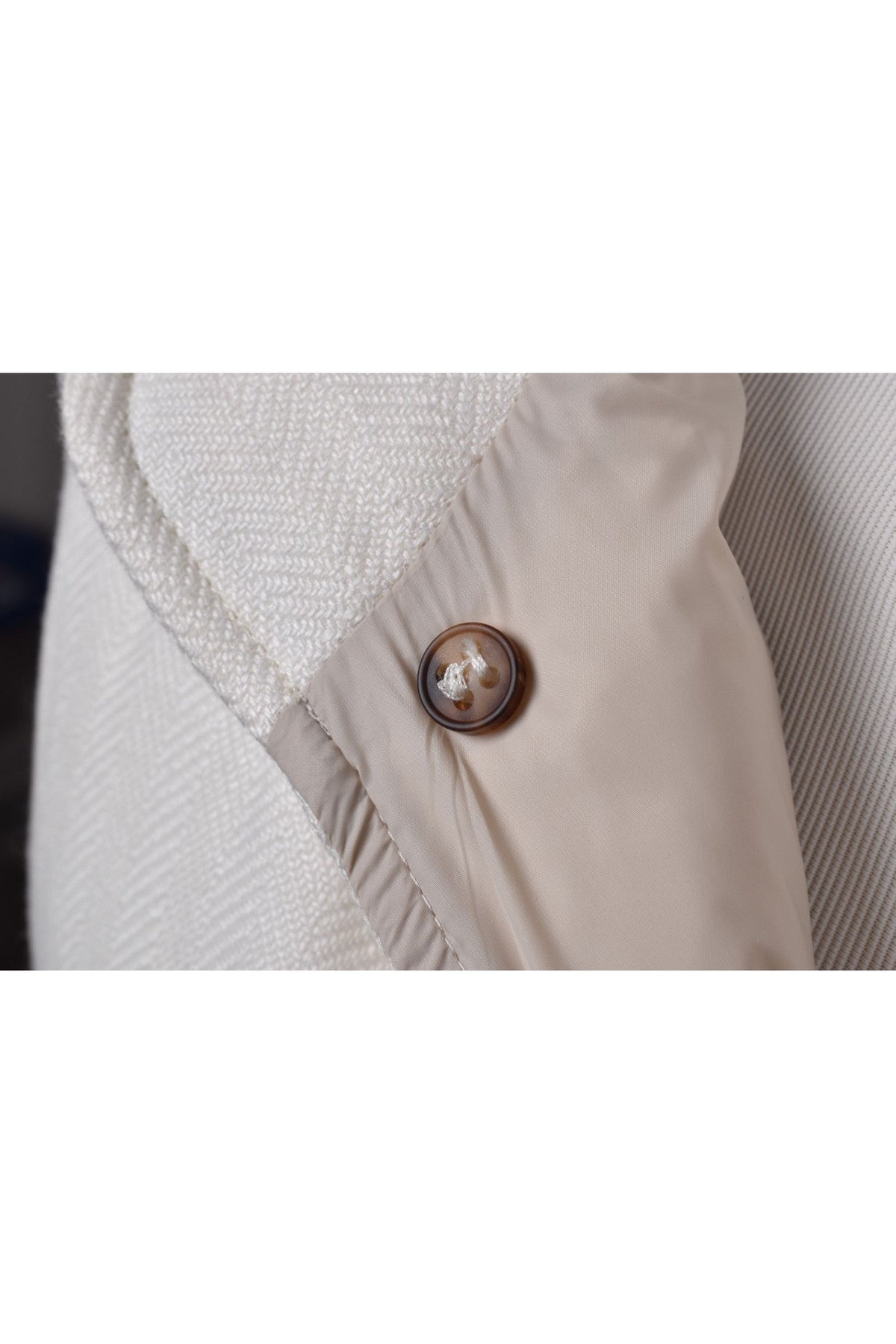 Men's Off White Wool Blend Vest