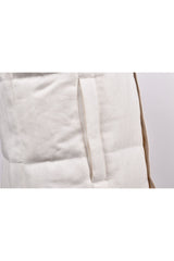 Men's Off White Wool Blend Vest