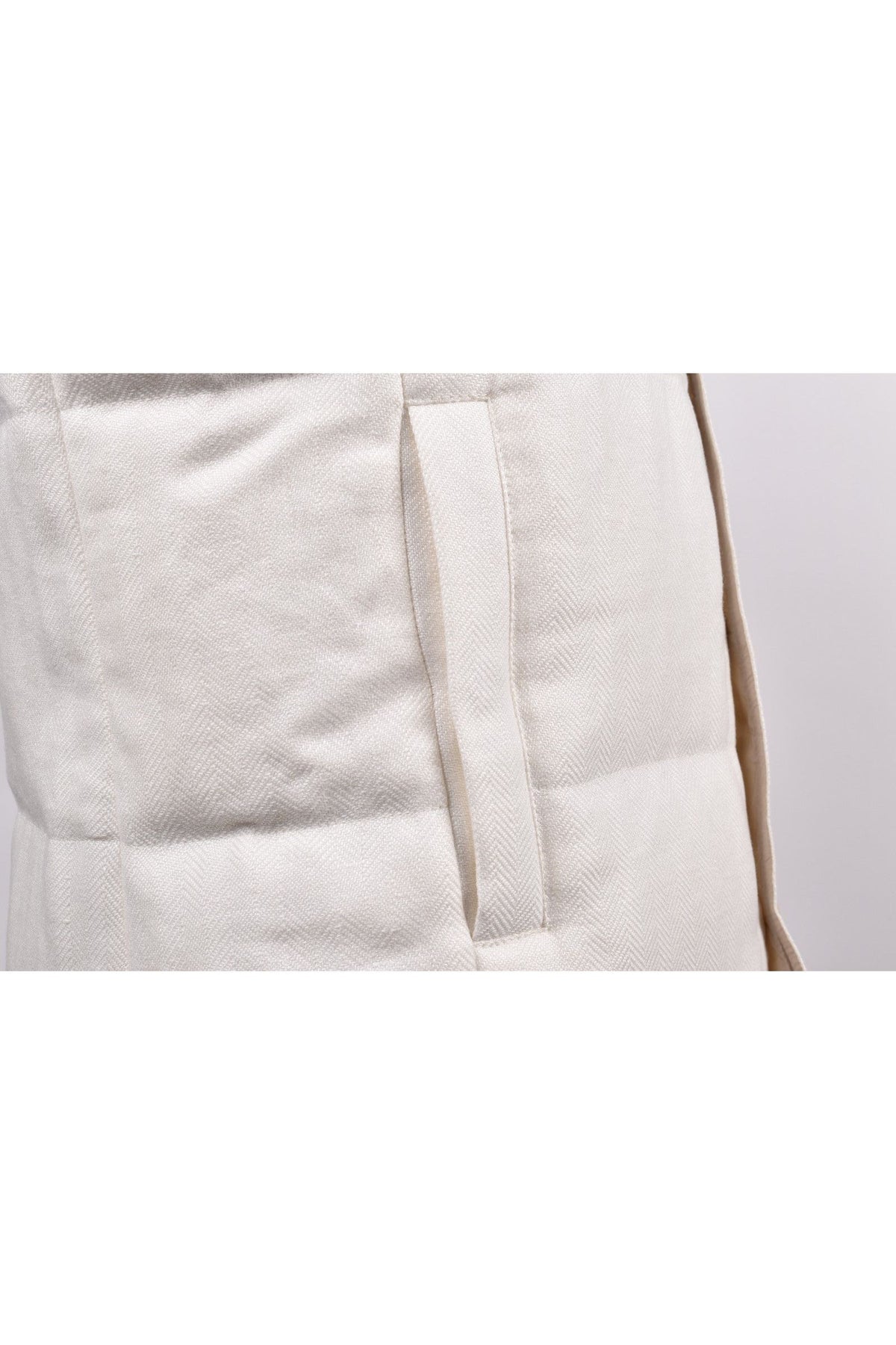 Men's Off White Wool Blend Vest