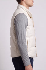 Men's Off White Wool Blend Vest