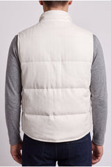 Men's Off White Wool Blend Vest