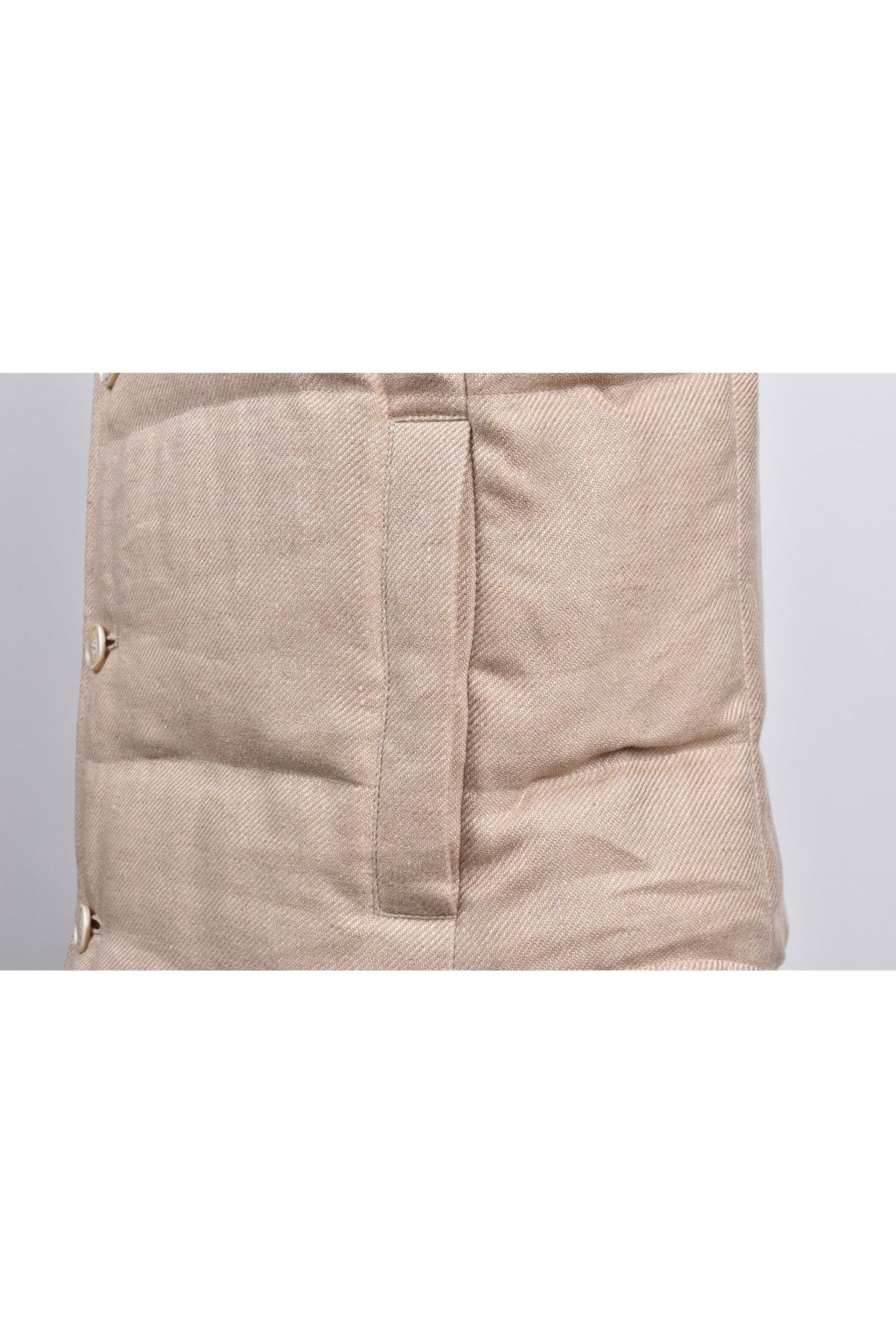 Men's Beige Wool Blend Vest