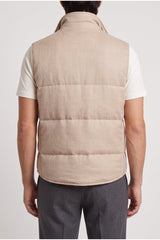 Men's Beige Wool Blend Vest