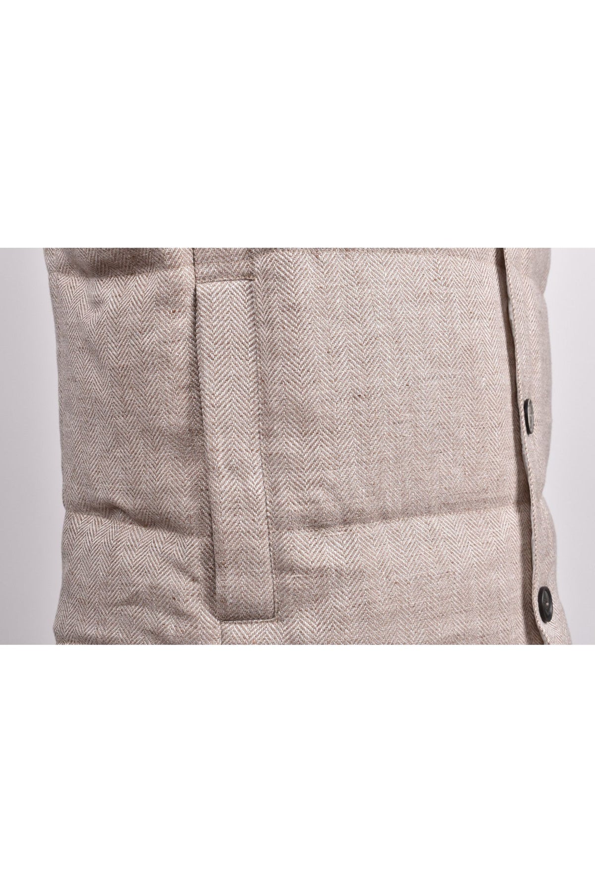 Men's Light Beige Wool Blend Vest