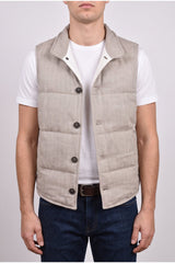 Men's Light Beige Wool Blend Vest