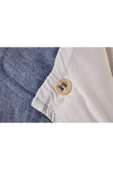 Brunello Cucinelli Men's Blue Linen Button Down Vest