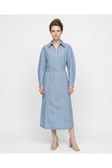 Women's Light Blue Cotton Dress