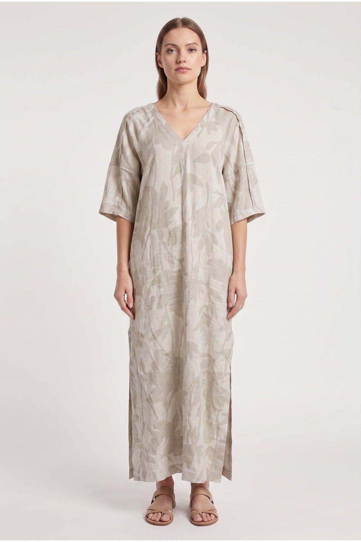 Women's Natural Linen Relaxed Dress