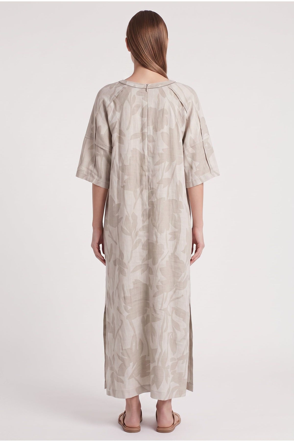 Women's Natural Linen Relaxed Dress