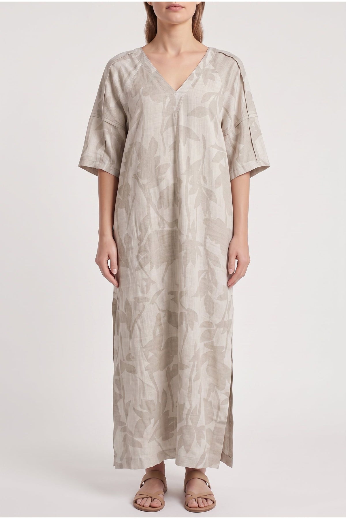 Women's Natural Linen Relaxed Dress