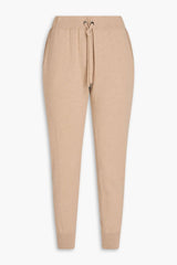 Women's Light Brown Wool Jogger Trousers