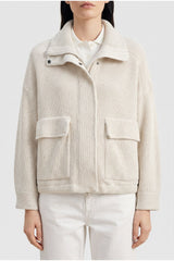 Women's Off White Relaxed Cotton Jacket