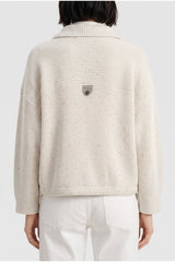 Women's Off White Relaxed Cotton Jacket