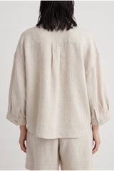 Women's Natural Linen Oversized Shirt