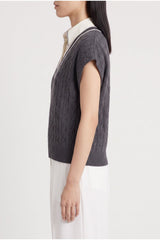 Women's Dark Grey Cotton Sweater