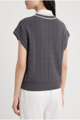 Women's Dark Grey Cotton Sweater
