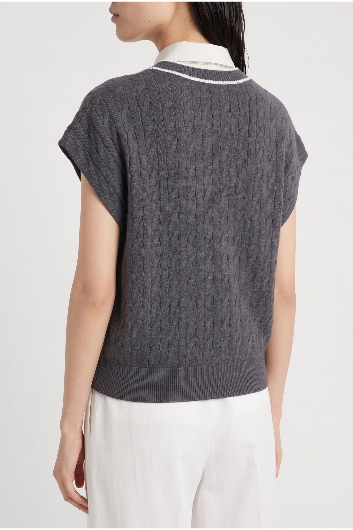 Women's Dark Grey Cotton Sweater