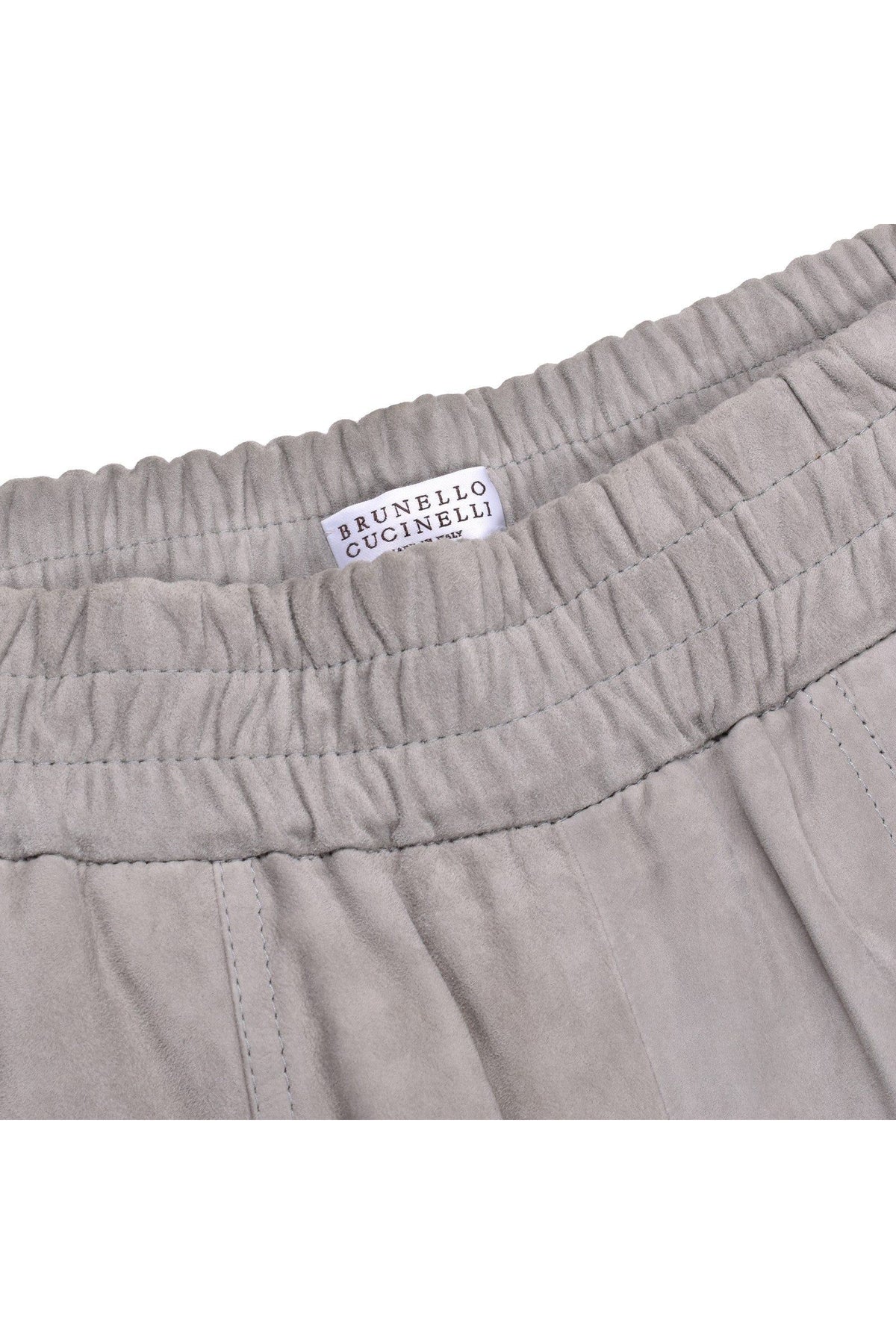 Women's Light Grey Suede Trousers