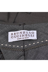 Women's Dark Grey Linen Blend Trousers