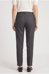 Women's Dark Grey Linen Blend Trousers