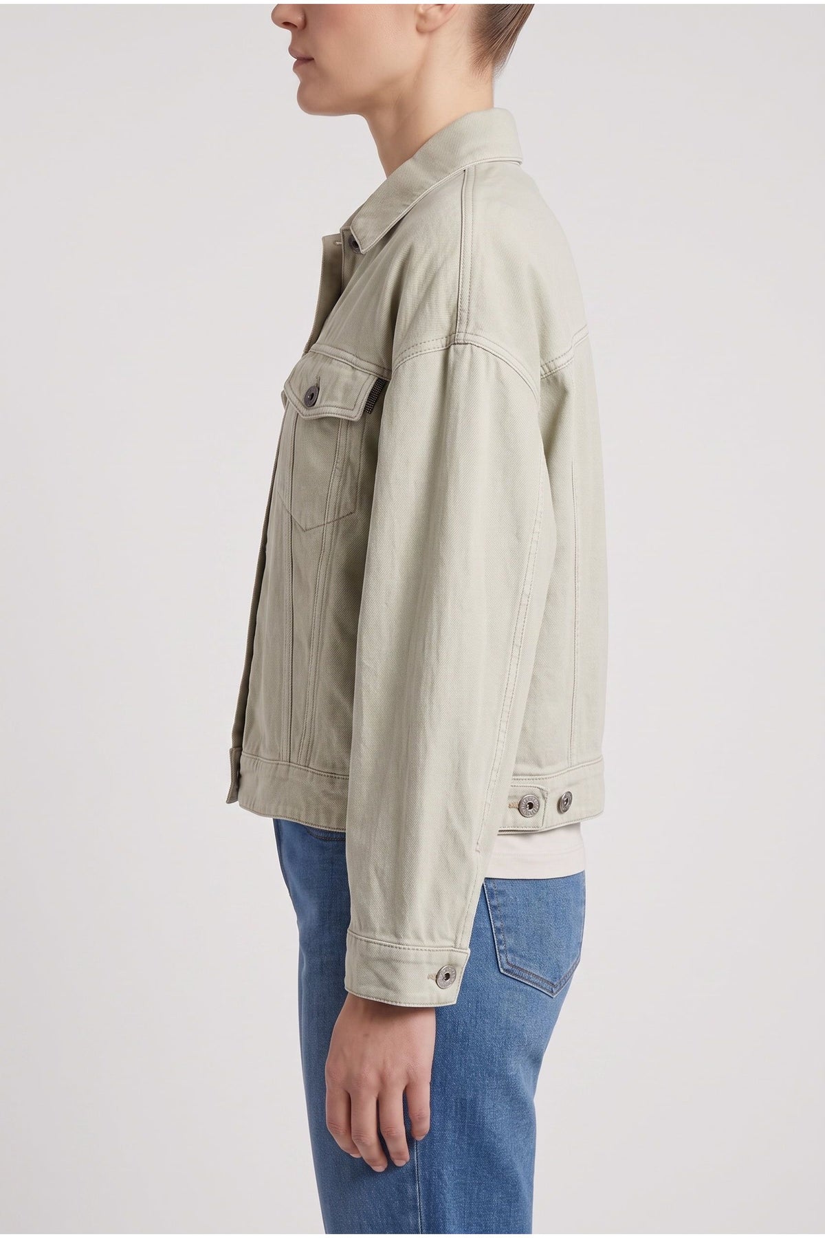 Women's Light Green Linen Jacket