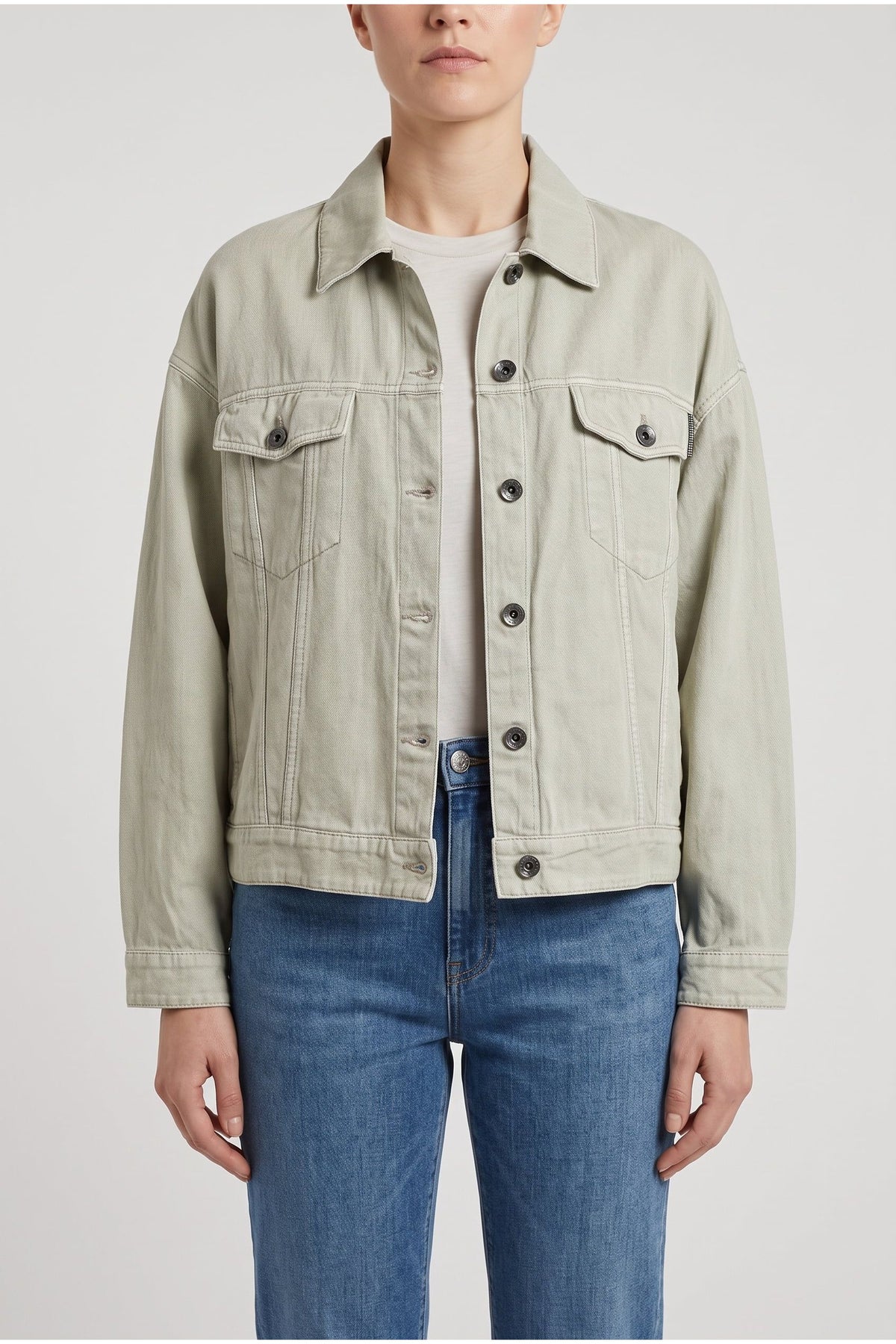 Women's Light Green Linen Jacket