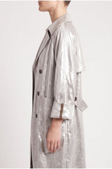 Brunello Cucinelli Women's Light Silver Long Coat
