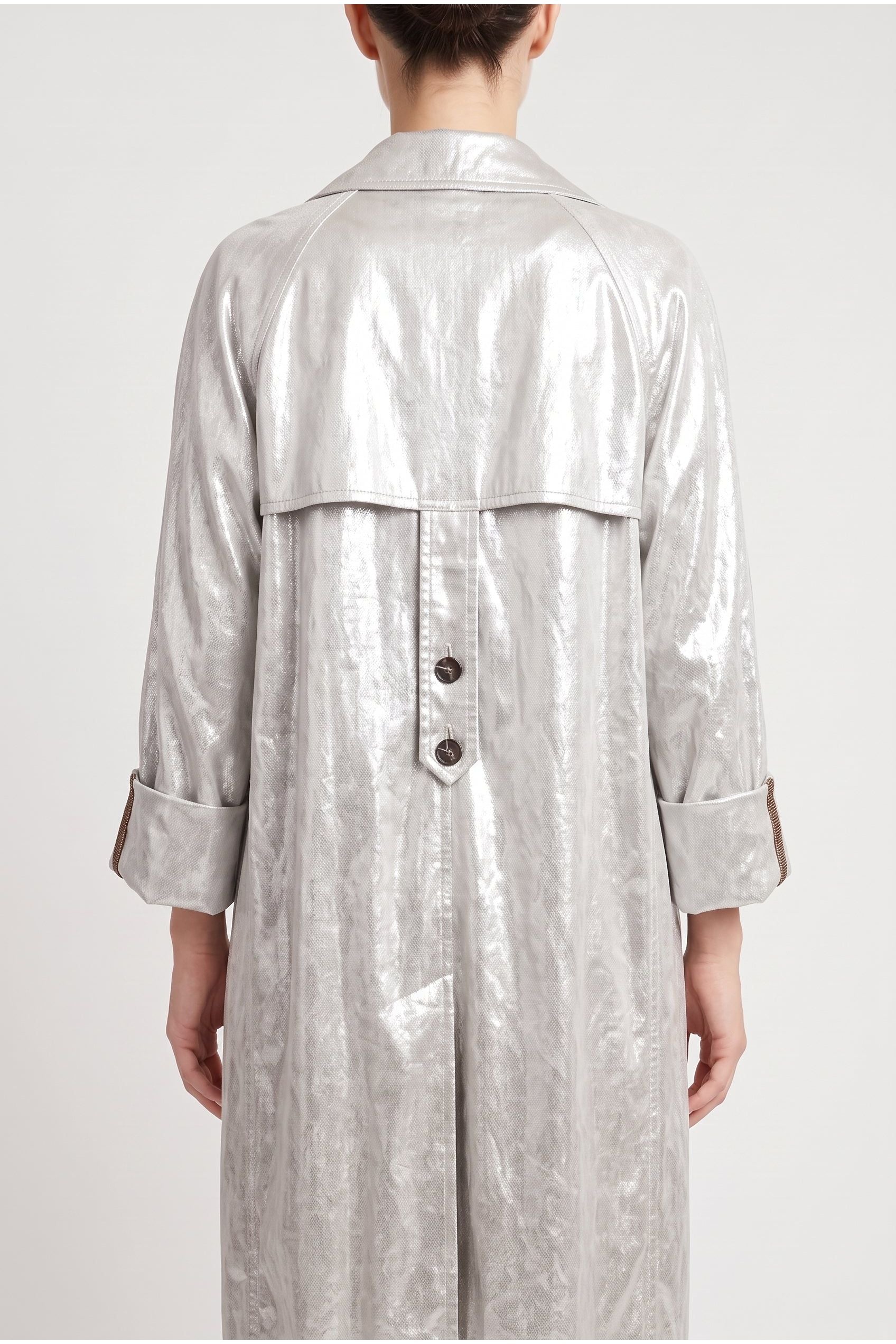 Brunello Cucinelli Women's Light Silver Long Coat