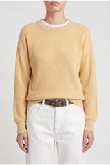 Women's Light Yellow Ribbed Sweater