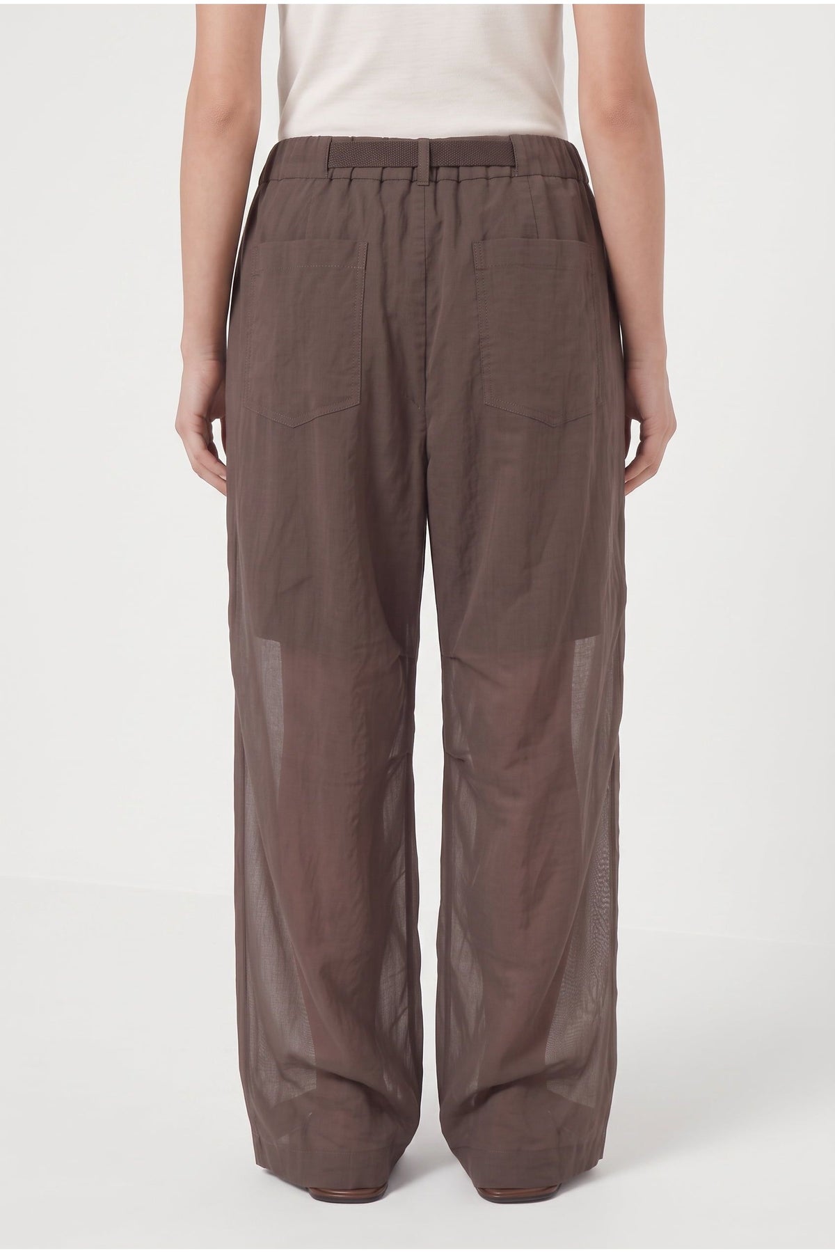 Women's Brown Wide Leg Trousers