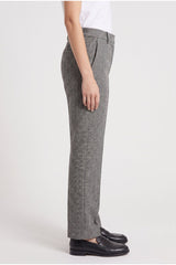 Women's Black White Linen Trousers