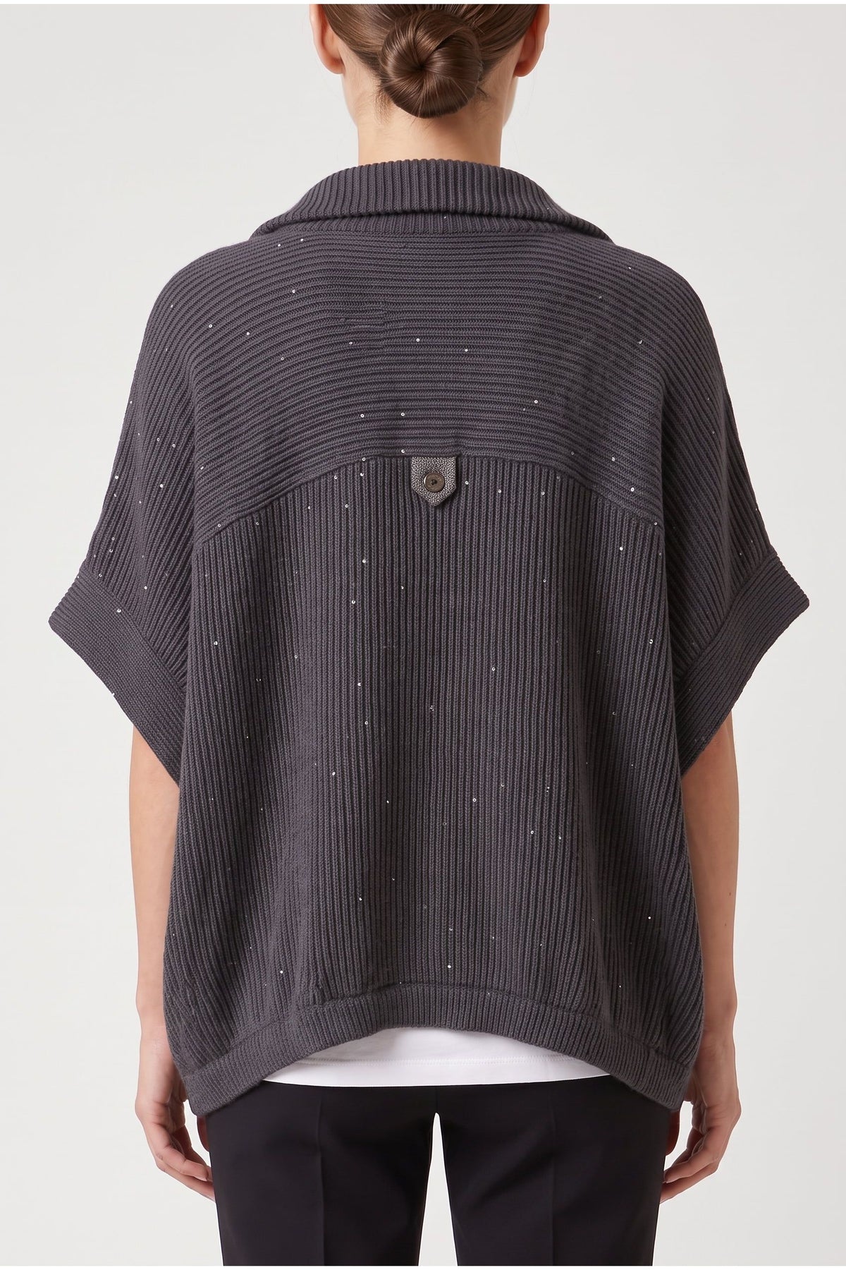 Women's Charcoal Ribbed Knit Jacket
