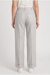 Women's Light Grey Linen Trousers