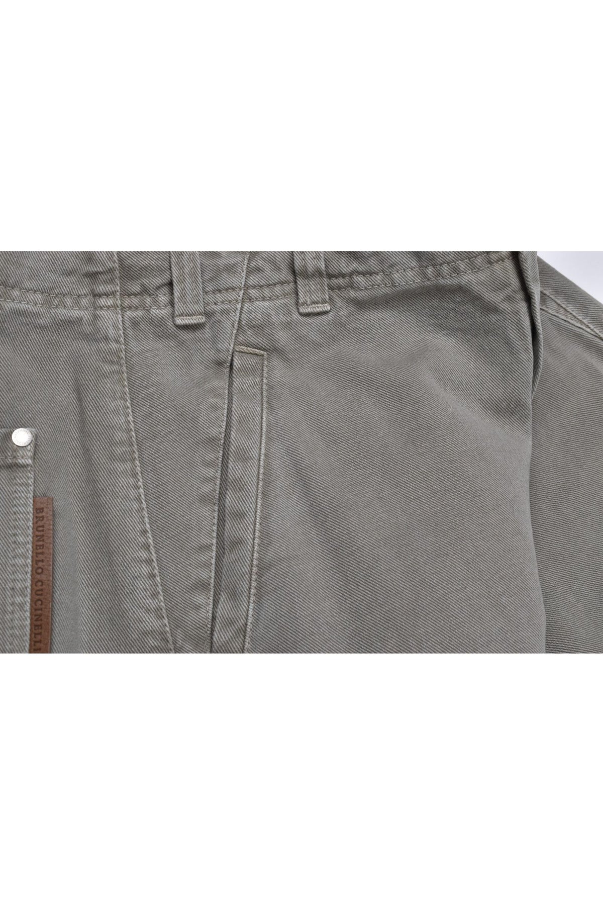 Women's Light Green Relaxed Denim Style Trousers