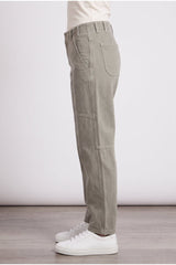 Women's Light Green Relaxed Denim Style Trousers
