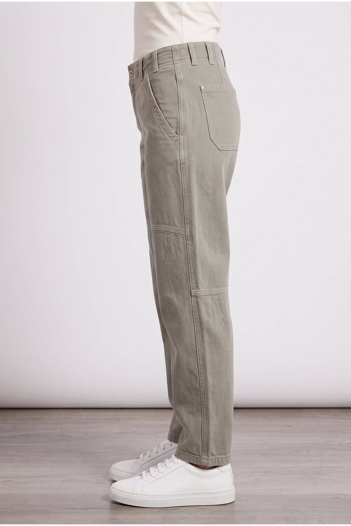 Women's Light Green Relaxed Denim Style Trousers