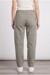 Women's Light Green Relaxed Denim Style Trousers