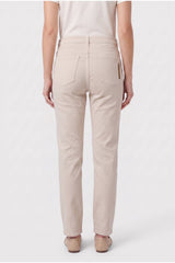 Women's Beige 5 Pocket Jean Style Denim Pants
