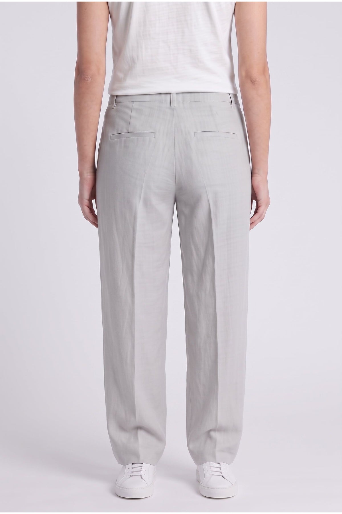 Women's Light Grey Linen Trousers Msrp Nwt