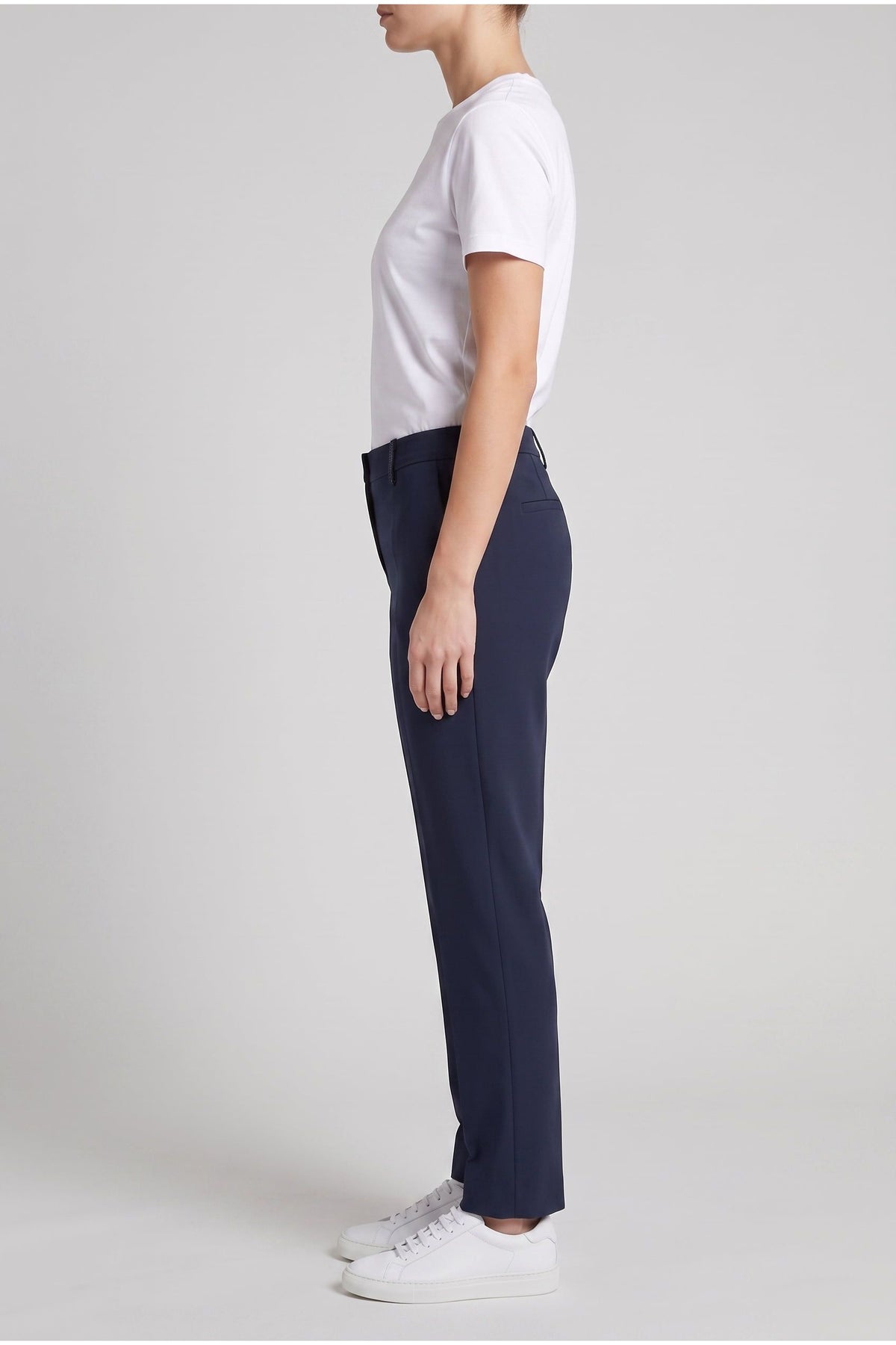 Women's Dark Blue Cotton Trousers