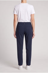 Women's Dark Blue Cotton Trousers