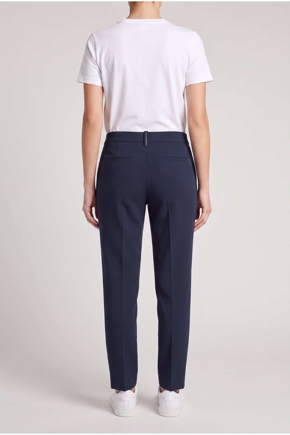 Women's Dark Blue Cotton Trousers