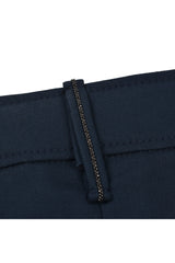 Women's Dark Blue Cotton Trousers