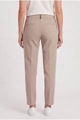 Women's Beige Cotton Casual Trousers