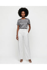 Women's Off White Linen Trousers